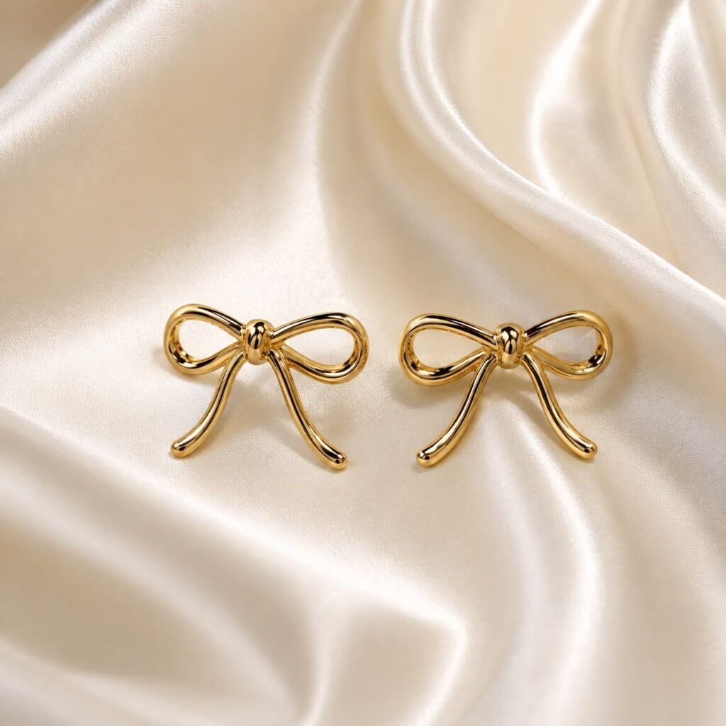 Golden Bow Earrings