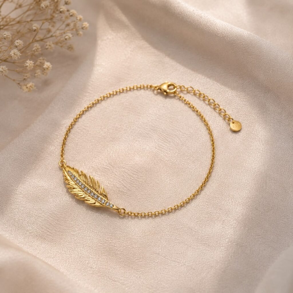 Feather Charm Bracelet