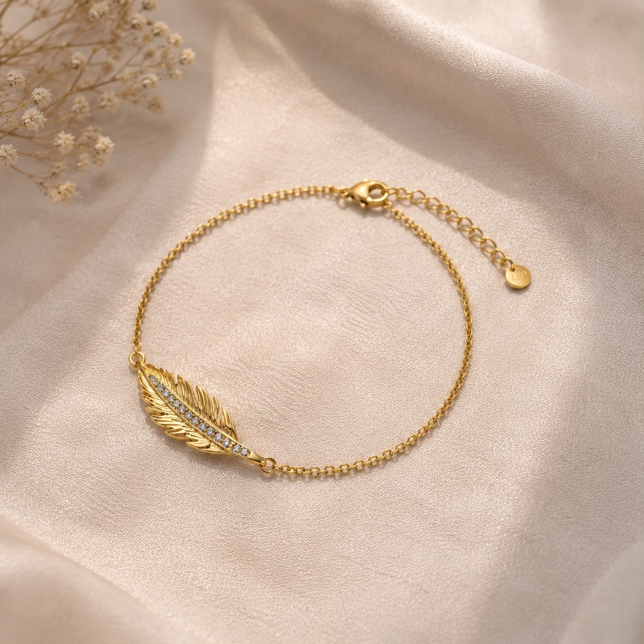 Feather Charm Bracelet