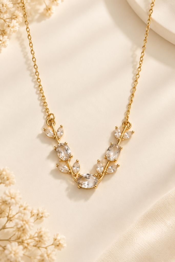 Crystal Bloom Tulip Necklace