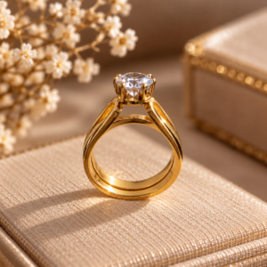Golden Cartier Solitaire Ring