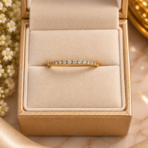 Classic Golden Diamond Band Ring